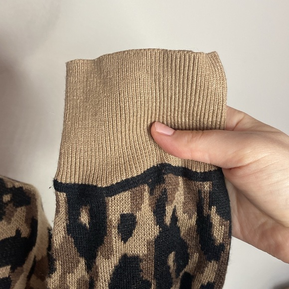 John + Jenn Evereve camo Crewneck wool blend pullover size M - Picture 8 of 11